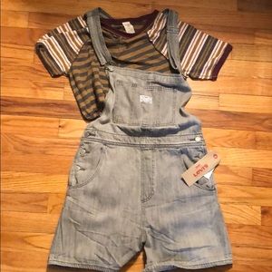 Black lightwash Levi Overalls Oversized Boho Style